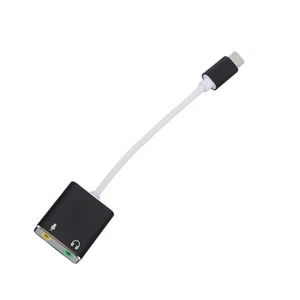 USB C Mikrofon Adapter Typ C Soundkarte 7.1 Kanal USB Externer Sound FO - Afbeelding 1 van 22