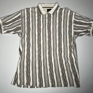 Vintage Greg Norman Collection Strick Polo Shirt M Philippinen Azteken Streifen Golf - Bild 1 von 11