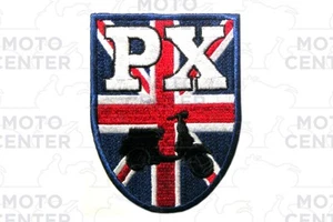 TOPPA RICAMATA VESPA PX CON BANDIERA INGLESE - Picture 1 of 1