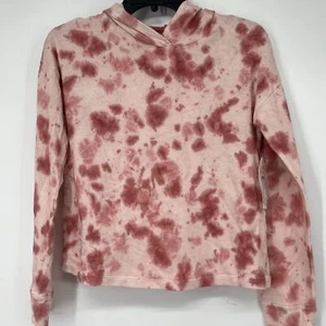 Melrose And Market Girls Long Sleeve Hoodie Pink Compact Tie Dye L (10/12) NWT - Picture 1 of 5