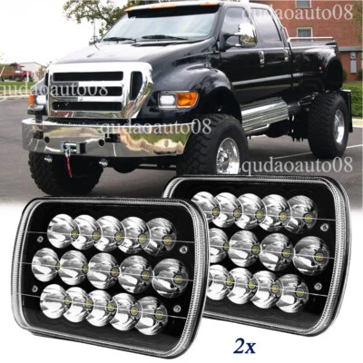 Par de faros LED Hi/Lo H4 aprobados por el DOT 5x7 7x6 aptos para Ford F650 F750 L9000 F-250 Foto 1 de 4