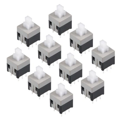 8.5x8.5x18mm PCB DIP Tact Tactile Push Button Switch Latching  6 Pin 10PCS - Image 1 of 4