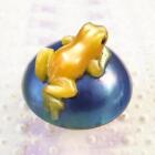 Blue Mabe Pearl & Golden Mother-of-Pearl Curare Poison Arrow Frog Carving 2.19 g