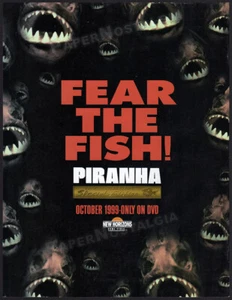 PIRANHA - Original 1999 Comercio Anuncio / Anuncio - 20º Annv. promo - Roger Corman - Imagen 1 de 1