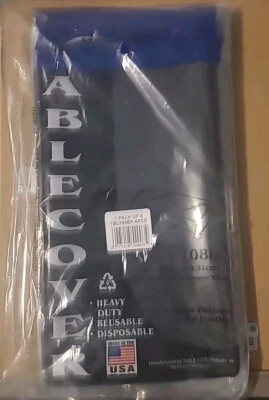 Tablemate 549BK 54" x 108" Table Set Plastic Rectangular Table Covers (6/PK) New - Image 1 of 2