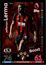 Match Attax 2018/19 EXTRA - Bournemouth Jefferson Lerma (Extra Boost) No.UC2