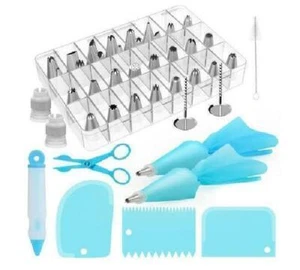 43 Pcs Cake Decorating Kit Set Tools Bags Piping Tips Pastry Icing Bags Nozzles - Picture 1 of 9