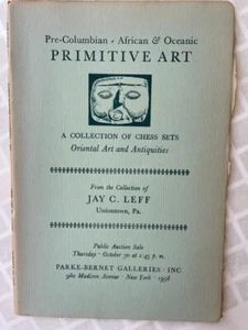 PB Pre-Columbian African Oceanic Art Chess Sets Oriental Art Leff Coll Cat 1958 - Picture 1 of 1