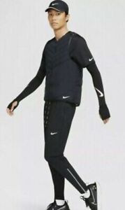 Nike Mens Dri Fit Aerolayer Running Vest Black LARGE DJ0533–010 Retail $110