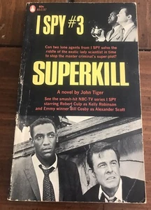 Vintage 1967 I Spy Paperback Book by John Tiger Robert Culp & Bill Cosby TV Show - Foto 1 di 6