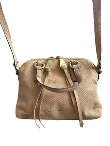 AIMEE KESTENBERG light Brown Tan Pebbled Suede Leather Boho Crossbody With Zips - Picture 1 of 11