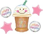 Caramel Mocha Coffee Frappy 5 Piece Balloon Bouquet Birthday Party Decorations
