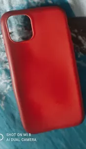 Coque Rouge iPhone 13 12 11 Pro MAX MINI SE X XR XS MAX 7 8 6 en Silicone Mat - Photo 1 sur 2