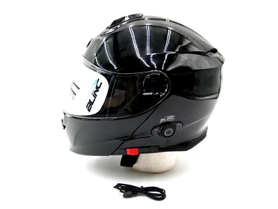 TORC T28B Bluetooth Integrated Modular Helmet - Gloss Black - MED - T28B05:23 - Image 1 of 4