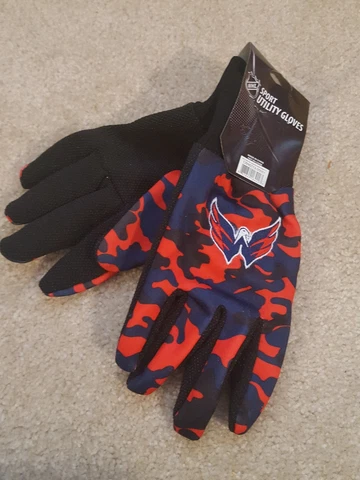 RARE NHL Washington Capitals FOREVER Collection Camo Gloves - One Pair LARGE Cover