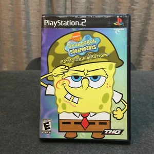 Bob Esponja Pantalones Cuadrados Batalla por Parte Inferior de Bikini PS2 Playstation con Manual - Imagen 1 de 4
