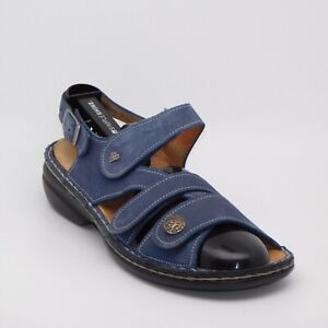 Finn Comfort Germany Gomera Footwear Blue Leather Sandals Straps Size US 8 EU 38