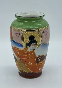 Vintage TRICO NAGOYA Japan Hand Painted Moriage Gold Gild Vase - Bild 1 von 6