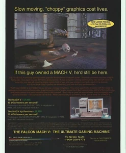 Vintage/Retro Falcon Northwest Mach V Gaming PC Print Ad Promo 1994 (D) - Bild 1 von 2