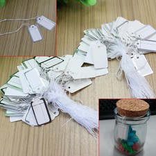 500x Preisschilder Hängeetiketten für Schmuck Anhänger Preisetikette 27 x 14 mm