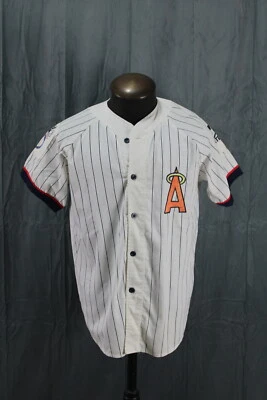 Camiseta California Angels (de colección) - Camiseta a rayas alfiler de Starter - Mediana para hombre Foto 1 de 4