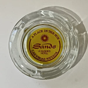 Vintage Sands Hotel Las Vegas Nevada Clear Glass Ashtray - Picture 1 of 3