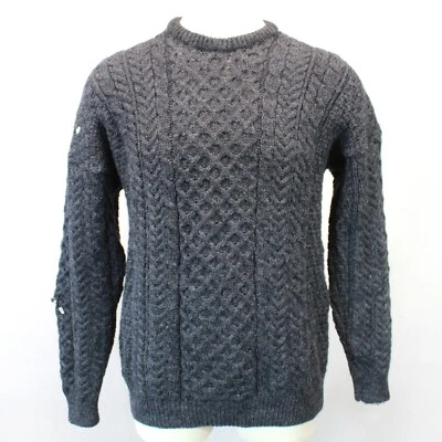 Orvis Men's Vintage Pure New Wool Dark Gray Fishermen Jumper Sweater XL - Image 1 of 4