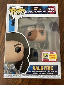 Funko POP 2018 SDCC Exclusive Thor Ragnarok Valkyrie #336 With Soft Protector