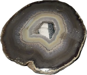 Smooth Black Slice Cabs 70mm  Natural Geode Druzy Agate Gem - Picture 1 of 1