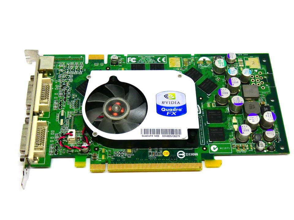 NVIDIA Quadro FX 1400 128MB VGA Card S26361-D1653-V140 GS1 -PCI-e Slot - Image 1 of 3