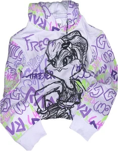 Girls S/M Sweater long sleeve Looney Tunes purple Hoodie - New With Tags  - Picture 1 of 4
