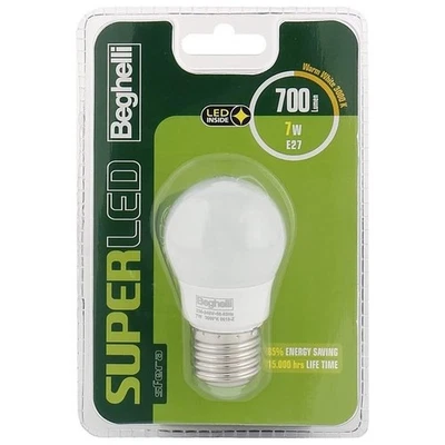 Beghelli 56896BL Lampadina a risparmio energetico Bianco caldo 3000 K 7 W E27 F - Immagine 1 di 4