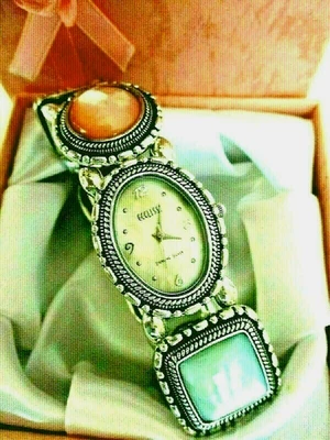   Reloj Ecclissi Plata Esterlina Concha MOP 32512 Batería Funcionando Caja Regalo Foto 1 de 4