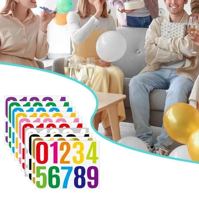 10Pcs Number Stickers Digital Stickers Clear Identification DIY Mailbox Number - Image 1 of 4