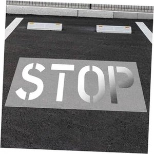 Stop Stencil, 24" Tall Letters for Pavement – Foldable Silicone Reusable - Picture 1 of 8