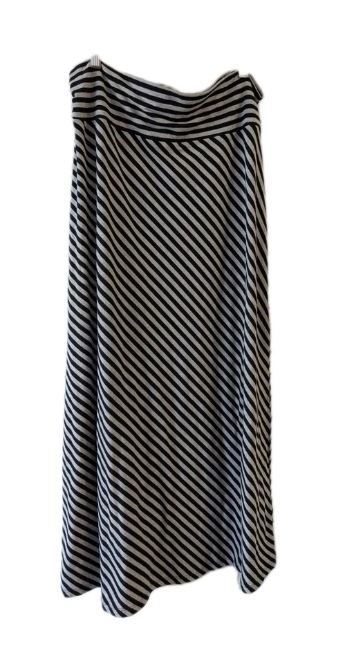 Saia Feminina Faded Glory L(12-14) Listra Multicolorida Pullup Stretch Linha A  - Imagem 1 de 4