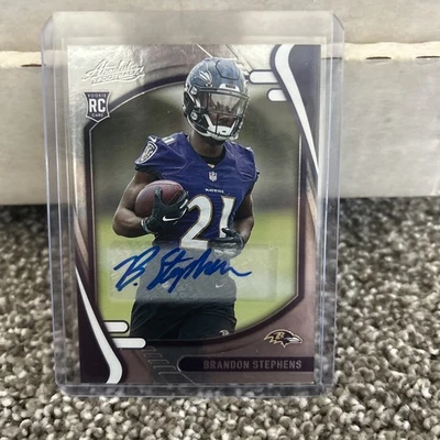2021 Absolute Signature Rookies #195 Brandon Stephens Autograph Baltimore Ravens - Image 1 of 2