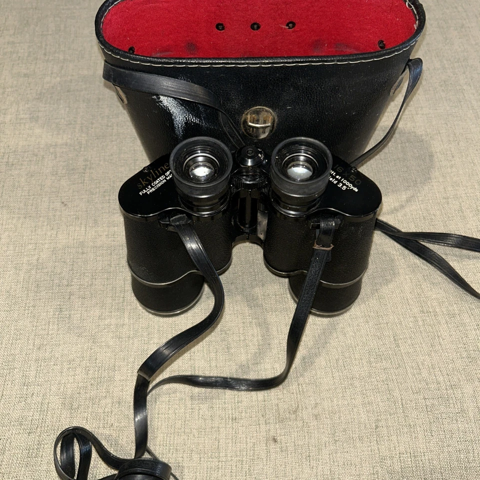 Skyline 16x50 Field 3.5 Binoculars Treated Optics with Case Japan - Image 1 of 4