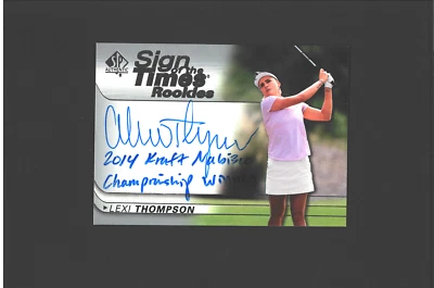 Lexi Thompson Auto Sign of the Times CHAMPIONSHIP INSCRIPTION Golf Ac Autograph - Image 1 of 2