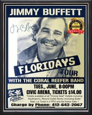 Jimmy Buffett - Floridays Tour - Autograph Reprint - Metal Sign 11 x 14