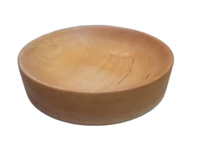 20 cm Solid Wooden Bowl for Serving or Pet Food Home Kitchen Wood Tableware - Image 1 of 4