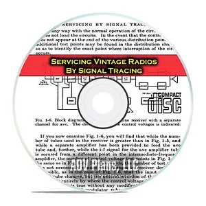 Servicing Tube Radios by Signal Tracing, John Rider Repair Books CD E30 - Foto 1 di 6