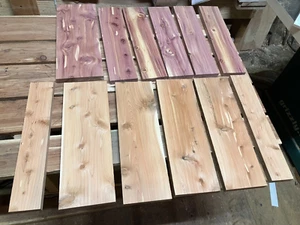 12 pc 3/4" x14" EASTERN RED CEDAR INDIANA Lumber Wood Juniper S4S *FREE SHIP* - Picture 1 of 1