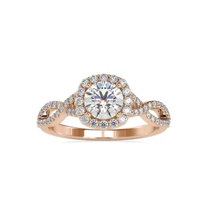 Stunning 1.20 Carats Round Certified VVS Lab Grown Engagement Ring 10k Gold - Picture 1 of 8