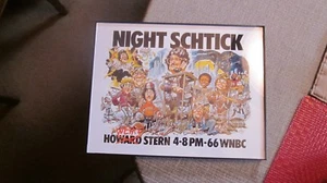 HOWARD STERN WNBC REPRINT POSTER NIGHT SCHTICK FRAMED FROM THE 1980'S 8.5X11 - Picture 1 of 2