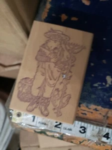 1993 Acey Deucy Garden Santa rubber stamp - Picture 1 of 3