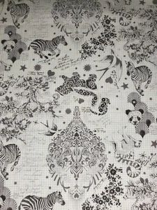 100% Cotton Tula Pink Linework Sketchy Animals Free Spirit Fabric FQ Fat Quarter - Picture 1 of 2