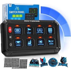 8/12 Gang Switch Panel Multifunction Circuit Relay Control Box Off-Road Truck  - Picture 1 of 52
