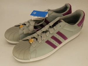 Adidas Superstar II TL Talla 19 Púrpura y Gris Zapatillas Corte Bajo con Etiquetas de 2007 - Imagen 1 de 7
