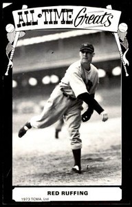 1973 TCMA ALL-TIME GREATS POSTCARDS - RED RUFFING NEW YORK YANKEES